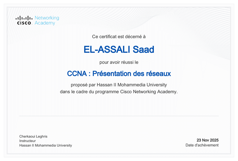 Certificat CCNA : Présentation des réseaux